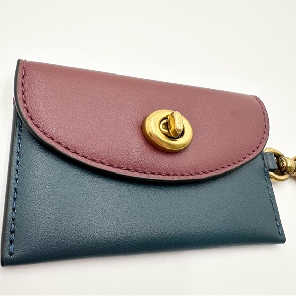 Coach Turnlock Card Case in Colorblock - Picture 2 of 9